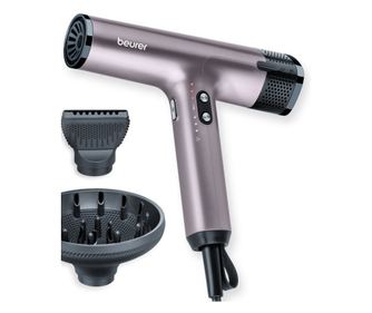 Uscător de păr Beurer HC 100, 1700W, 4 setări, memorie încorporată, afișaj LED, accesorii magnetice, ionizare, violet