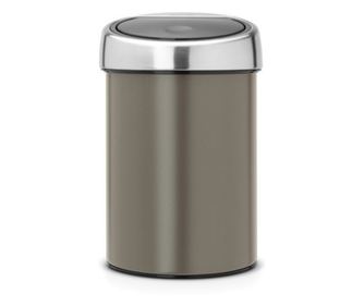 Brabantia Touch Bin 647215, 3 l, Puha és csendes nyitás, Falra szerelhető, Szürke