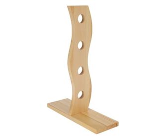 Suport pentru 4 sticle de vin, lemn de pin, 30x10x40 cm, Excellent Houseware