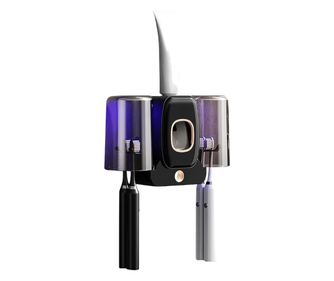 ALQUALITY® Умна поставка за четки за зъби с UV стерилизатор - Умно устройство за сушене и дезинфекция, капацитет за 4 четки за з