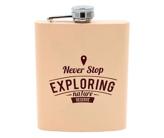 Steklenica iz nerjavečega jekla, sporočilo Never Stop Exploring, 270 ml