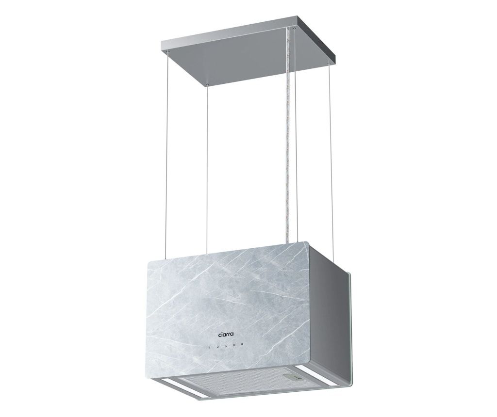 Island Hood, Ciarra, Pinnacle Glass Smart, 700 m³/h, 48 cm, Grey