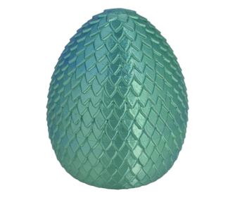 Figurina Sani,  Ou de Dragon 90 x 115 mm,  Albastru deschis, Verde