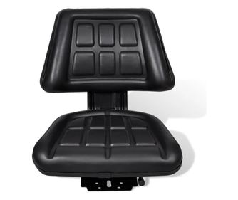 vidaXL Scaun de tractor cu spătar, negru