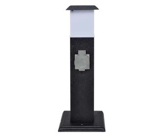 Priză de alimentare cu lamă, pentru grădină, de culoare negru