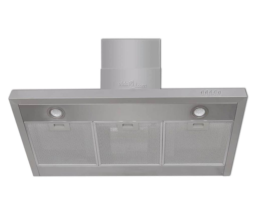 vidaXL Kitchen Hood, 900 mm, Stainless Steel, Flat