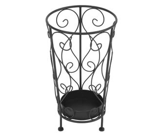 vidaXL Suport pentru umbrelă, stil vintage, metal, 26x46 cm, negru