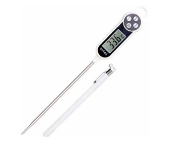 Termometru digital alimentar de insertie cu tija Pufo, afisaj LCD, 4 butoane si oprire automata, interval masurare -50° C - +300