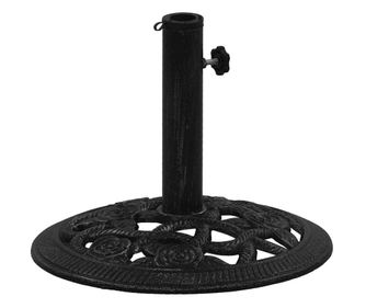 vidaXL Suport de umbrelă, negru, 40x40x32 cm, fontă