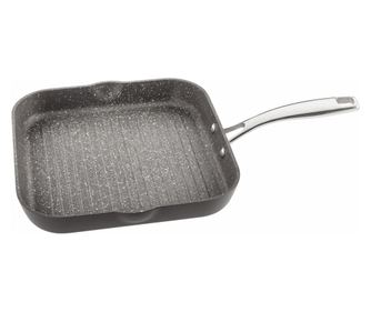 Stellar grill serpenyő, alumínium, 28x26x4,5 cm, fekete/ezüst