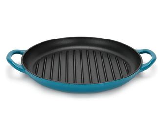 Tigaie grill Fissman, fonta emailata, 30x4 cm, albastru