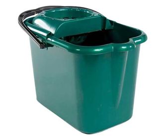 Mercaton vödör kerekekkel és kinyomóval, PP, robusztus fogantyú, 15 L