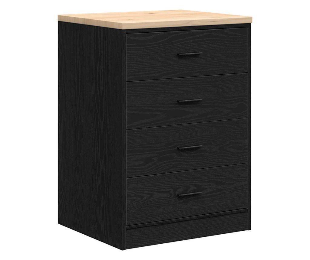 vidaXL Dulap depozitare garaj negru 60x51x85 cm lemn masiv de pin