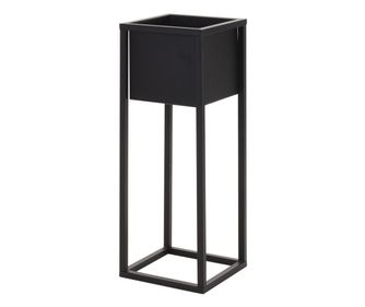 Suport metalic pentru flori, H&S, negru, 21x21x60 cm