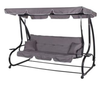 Mercaton Vrtna ljuljačka, Metalni okvir, Ležeća, Sustav protiv klizanja, 2 jastuka uključena, 4 sjedala, Držač za čaše