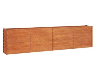 vidaXL Strat înălțat de grădină, ruginiu, 320x40x77 cm, oțel corten