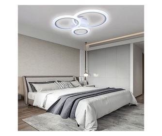 Lustra LED RFAN, Model K115-3, cu Telecomanda, 3 Tipuri de Lumina, Intensitate Reglabila, 66W, Alb