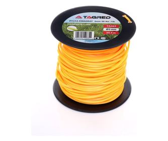 Fir motocoasa, Tagred, patrat, 3 mm x 50.4 m, portocaliu