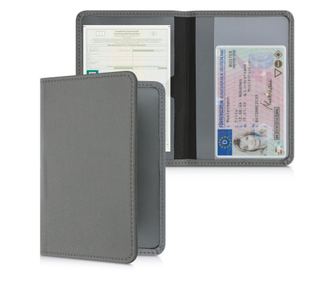 Husa pentru documente auto, Kwmobile, Gri, Neopren, 55381.155