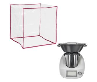 Прахоуловител Kwmobile за Thermomix TM5 /Thermomix TM6, прозрачен/розов, силикон, 59984.03