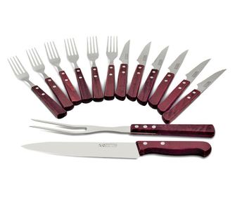 Carl Schmidt Sohn-Bruhl BBQ Eszközkészlet (14 darabos), rozsdamentes acél, ezüst/barna