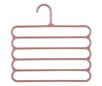 Set 24 Umerase Multifunctionale Mercaton din Plastic cu 5 pozitii pentru Haine si Accesorii, Anti-derapante, 31 x 31 cm, Maro