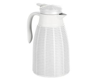 Excellent Houseware Karaffa, hőálló üveg/polipropilén, 15x26,5 cm, fehér