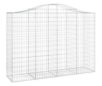 vidaXL Coșuri gabion arcuite 50 buc, 200x50x140/160cm, fier galvanizat