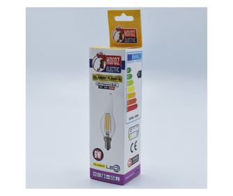 Bec led flacara Vintage filament 6W (48W), E14, 700lm, lumina calda (2700K), clar, Horoz Electric