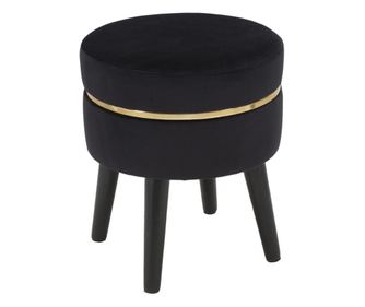 Taburet negru paris  cm ø 35x40,5