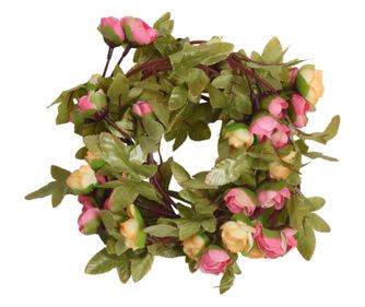 vidaXL Ghirlande de flori de Crăciun, 6 buc., roz, 215 cm