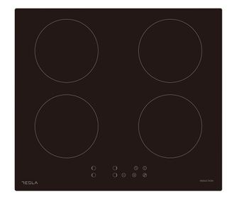 Стъклокерамичен плот за вграждане Tesla HI6401MB, 7200W, 4 зони, 9 степени, Таймер, Индикатор за остатъчна топлина, Защита от де