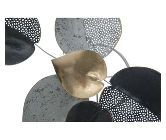 Fali dekoráció levél fekete 63 cm