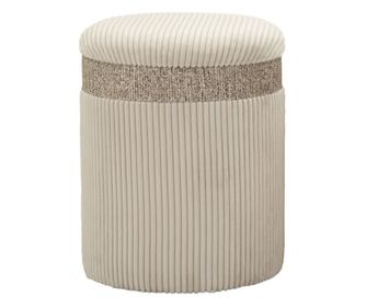 PUF Z ZAVESO ZA SHRANJEVANJE KREM SET 3 KOS CM Ø 40,5x49,5-35x42-31x38