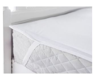 Kotonia Home гумиран памучен, водоустойчив протектор за бебешки матрак 60×120 см, бял
