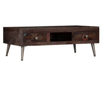 Stolić za kavu, 100 x 60 x 35 cm, reciklirano masivno drvo