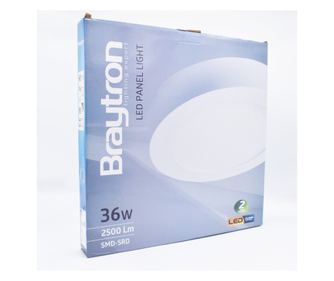 Spot LED 36W Aplicat, Rotund, Braytron, 2500lm, Lumina Rece (6500K), Alb