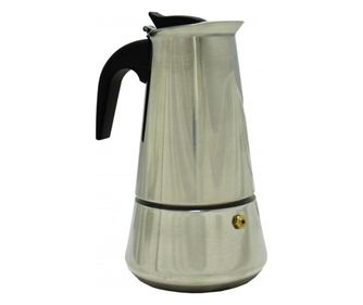 OMS-Stilo 6 adagos kávéfőző, rozsdamentes , 13x10x20 cm, ezüst/fekete