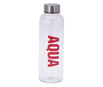 Бутилка за вода Excellent Houseware, пластмасова, 6,5x21 cm, 500 ml, червена