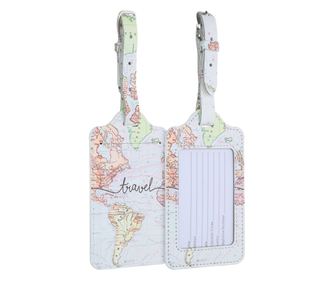 Set 2 Etichete pentru bagaje, Kwmobile, Multicolor, Piele ecologica, 53127.04