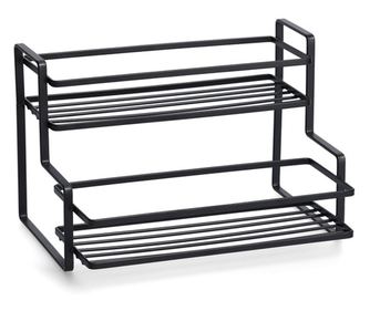 Univerzální police Zeller, kov, 26x20x17 cm, černá