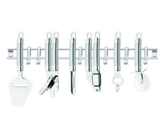 Изящен комплект кухненски прибори, 7 части, неръждаема стомана