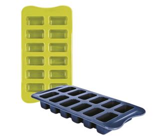 Sada silikonových forem na led Ibili, 25x12 cm, modrá/zelená