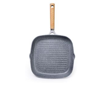 Fissman-Shadow Borneo grill serpenyő, 28x4,5cm, alumínium, szürke