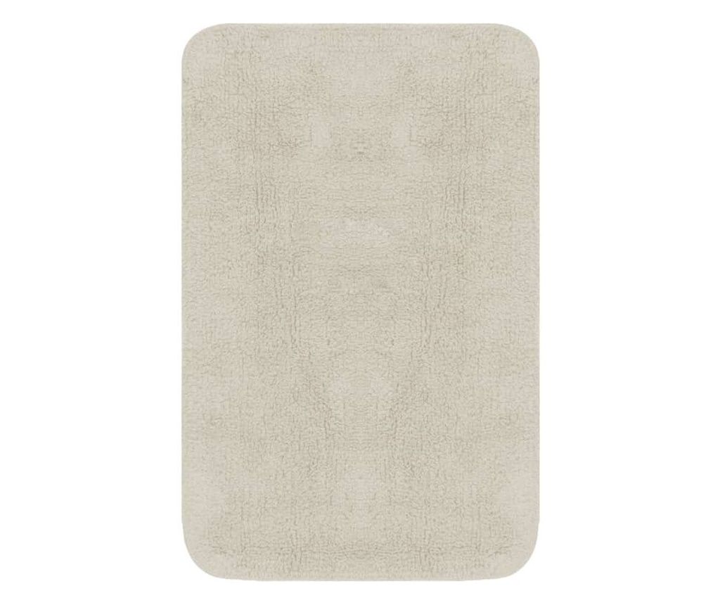 Set covorașe baie, 2 piese, alb, textil