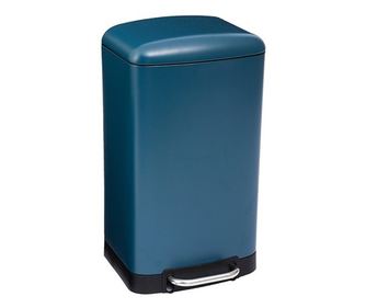 Cos gunoi Retro Blue, 30 litri, otel, cu pedala, 34 x 32 x 61 cm, greutate 4 KG