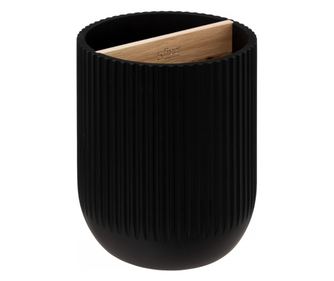 Поставка за прибори Blackwood, смола, черна, 13 x H 17,8 см