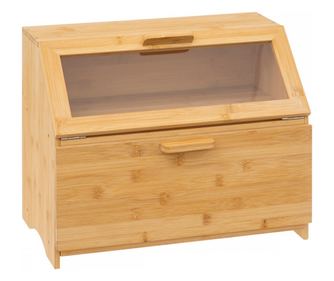 EOL-Cutie paine York, bambus, 2 nivele, 40 x 32,5 x H 27,5 cm