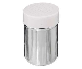 Dozownik do cukru pudru, stal nierdzewna, pokrywka, 7 x H 9.8 cm