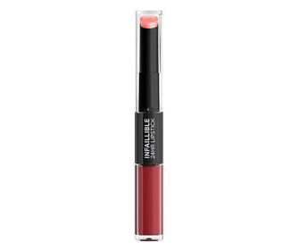 Odolná rtěnka proti přenosu, Loreal, Infallible, s 2 konci, 502 Red To Stay